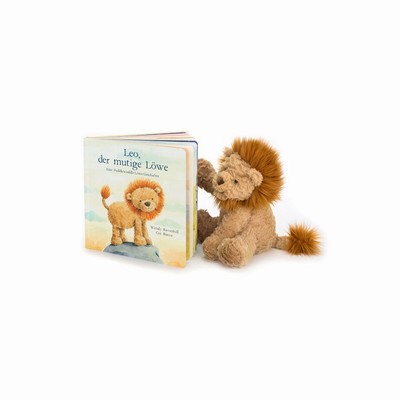 Jellycat Leo, Der Mutige Lowe Buch and Fuddlewuddle León Medium | VMKC-59308